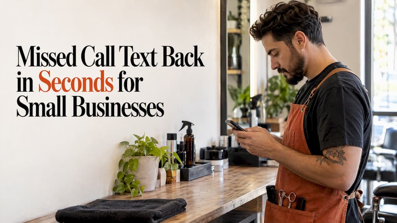 Missed Call Text Back in Seconds for Small Businesses